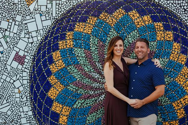 Mrs. Russo with her husband Mrs. Russo with her husband